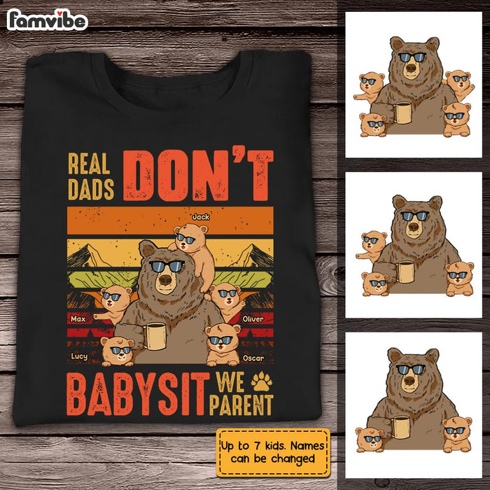 Personalized Dad Grandpa Bear T Shirt AP282 23O28 1