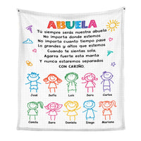 Personalized Grandma Spanish Abuela Drawing Blanket AP81 23O53 thumb 1