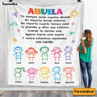 Personalized Grandma Spanish Abuela Drawing Blanket AP81 23O53 thumb 1