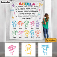 Personalized Grandma Spanish Abuela Drawing Blanket AP81 23O53 thumb 1