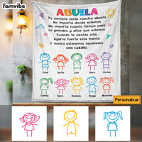 Personalized Grandma Spanish Abuela Drawing Blanket AP81 23O53 thumb 1