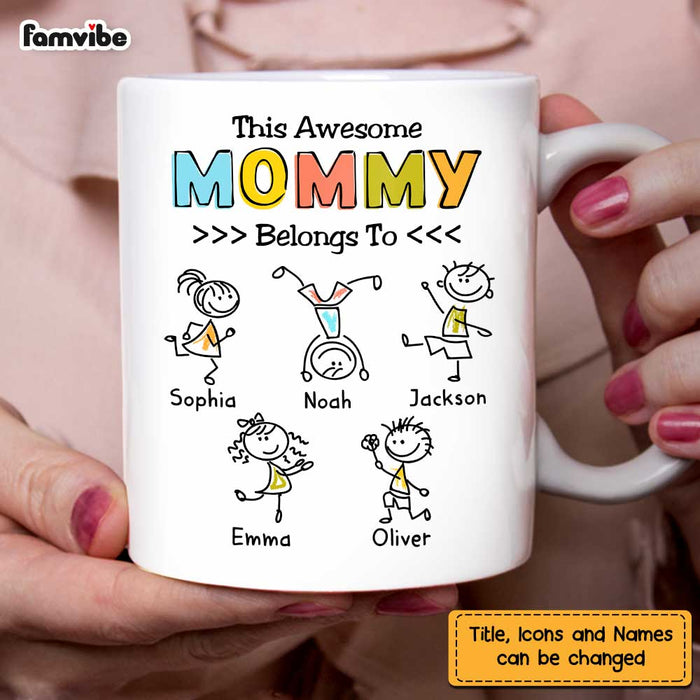 Personalized This Mom Belongs to Mug