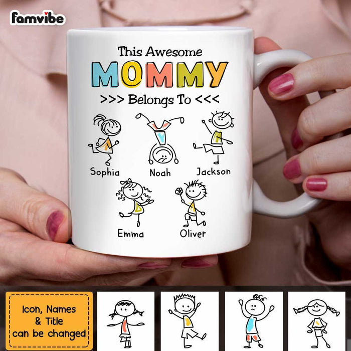 Personalized This Mom Belongs to Mug