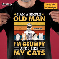 Personalized Dad Grandpa Cat T Shirt AP281 31O47 thumb 1