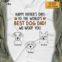 Personalized Dog Dad Happy Father's Day T Shirt AP296 30O47 thumb 1