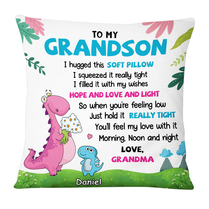 Personalized Mom Grandma Dinosaur Pillow MY52 30O53 1