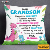 Personalized Mom Grandma Dinosaur Pillow MY52 30O53 thumb 1