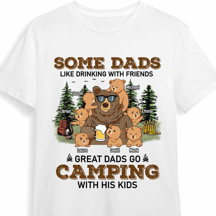 Personalized Dad Grandpa Bear  Camping T Shirt MY71 32O47 1