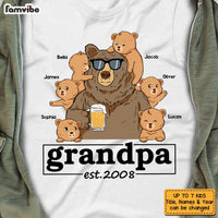 Personalized Dad Grandpa Bear T Shirt MY42 31O53 thumb 1