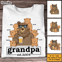 Personalized Dad Grandpa Bear T Shirt MY42 31O53 thumb 1