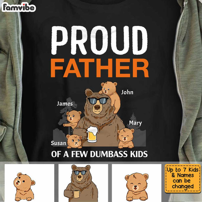 Personalized Dad Papa Bear T Shirt AP291 85O34 1
