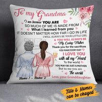 Personalized Mom Grandma You Are My World Pillow MR301 95O34 (Insert Included) thumb 1