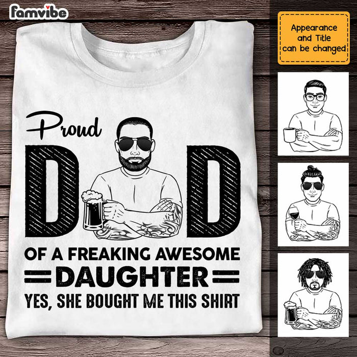 Personalized Proud Dad T Shirt MY41 85O47 1