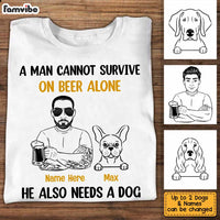 Personalized Dog Dad T Shirt MY71 85O34 thumb 1