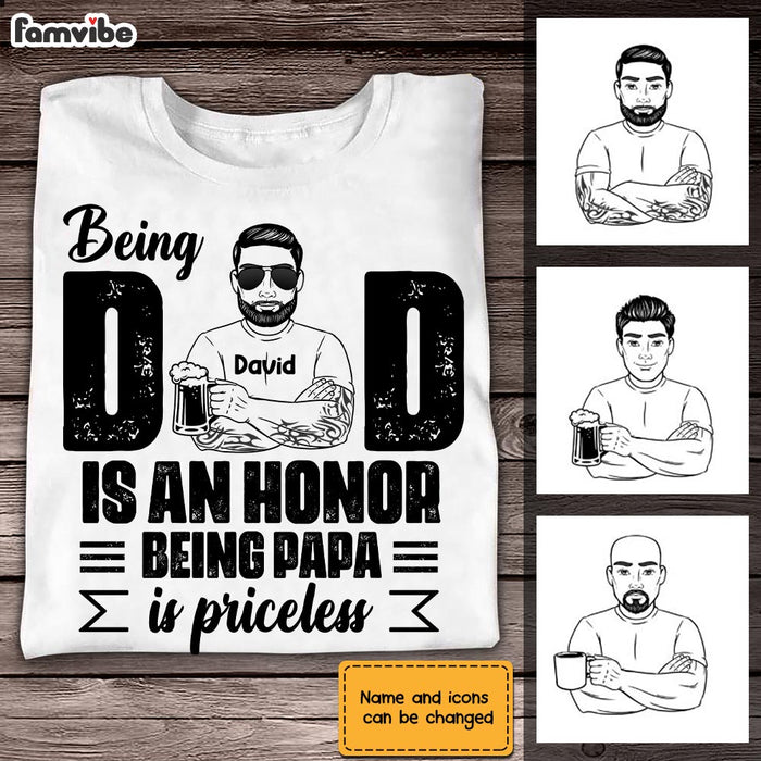 Personalized Dad Papa T Shirt MY51 32O28 1