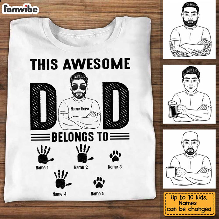 Personalized Dad Grandpa Belongs To T Shirt MY44 30O34 1