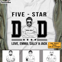 Personalized Dad Grandpa Five Star T Shirt MY51 30O34 thumb 1