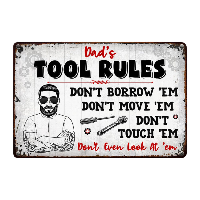Personalized Dad Garage Metal Sign MY65 30O53 1