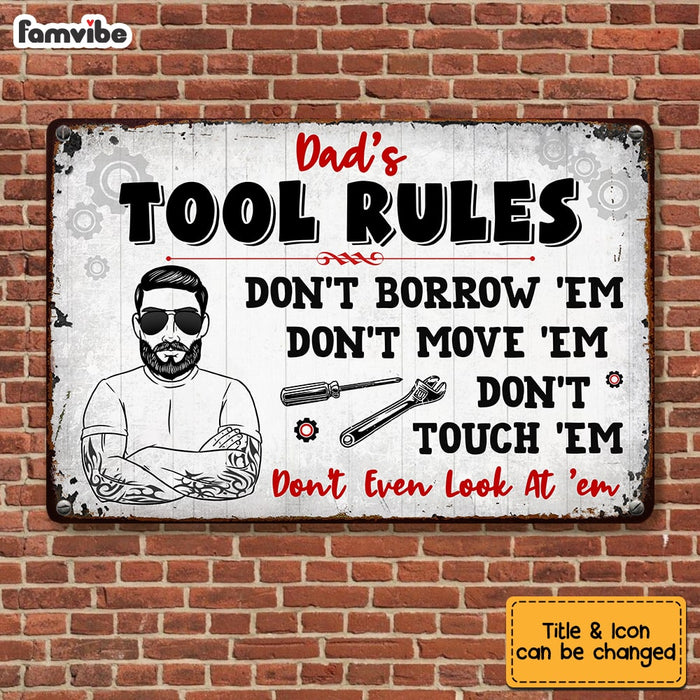 Personalized Dad Garage Metal Sign MY65 30O53 1