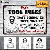 Personalized Dad Garage Metal Sign MY65 30O53 thumb 1