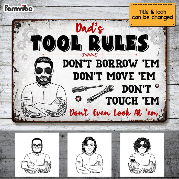 Personalized Dad Garage Metal Sign MY65 30O53 1