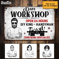 Personalized Dad Grandpa Garage Workshop Metal Sign MY91 30O53 thumb 1
