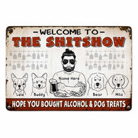 Personalized Dog Dad Grandpa Outdoor Metal Sign MY61 30O47 thumb 1
