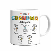 Personalized Mom Grandma Kids Grandkids Drawing Mug AP132 23O47 thumb 1