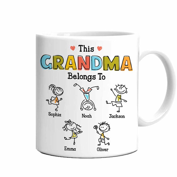 Personalized Mom Grandma Kids Grandkids Drawing Mug AP132 23O47 Primary Mockup