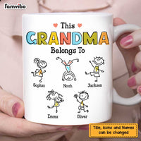 Personalized Mom Grandma Kids Grandkids Drawing Mug AP132 23O47 thumb 1