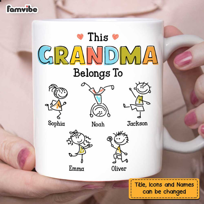 Personalized Mom Grandma Kids Grandkids Drawing Mug AP132 23O47 1