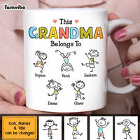 Personalized Mom Grandma Kids Grandkids Drawing Mug AP132 23O47 thumb 1