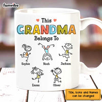 Personalized Mom Grandma Kids Grandkids Drawing Mug AP132 23O47 thumb 1