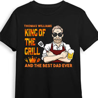 Personalized Dad King Of The Grill BBQ T Shirt MY92 32O28 thumb 1