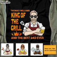 Personalized Dad King Of The Grill BBQ T Shirt MY92 32O28 thumb 1
