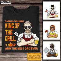Personalized Dad King Of The Grill BBQ T Shirt MY92 32O28 thumb 1