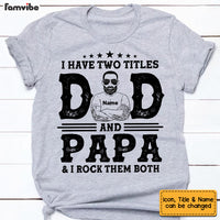 Personalized Dad Two Title T Shirt MY72 30O53 thumb 1