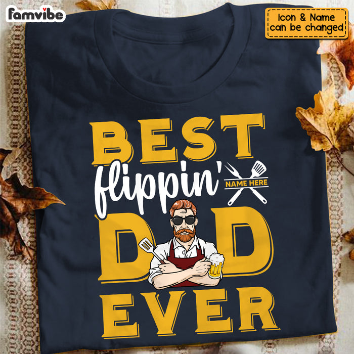 Personalized BBQ Flipping Dad T Shirt MY101 85O53 1