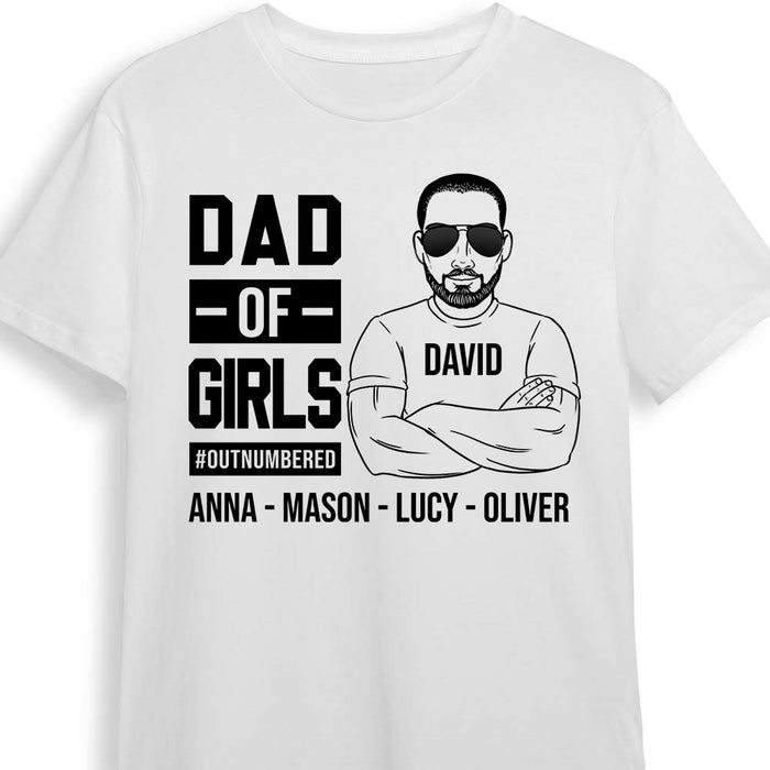 Personalized Dad Of Girls Boys T Shirt MY113 31O28 1