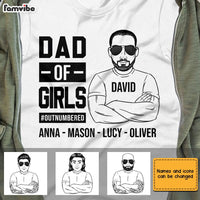 Personalized Dad Of Girls Boys T Shirt MY113 31O28 thumb 1
