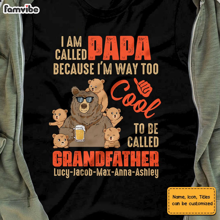 Personalized Dad Grandpa Bear T Shirt MY101 32O28 1