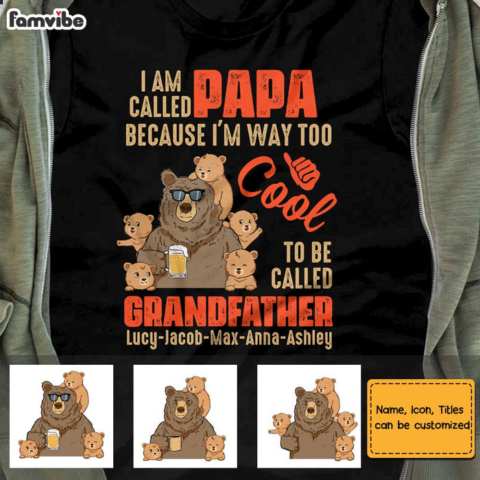 Personalized Dad Grandpa Bear T Shirt MY101 32O28 1