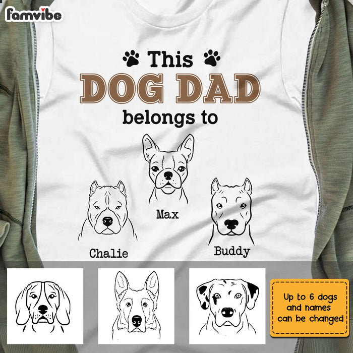 Personalized Dog Dad T Shirt MY131 30O28 1