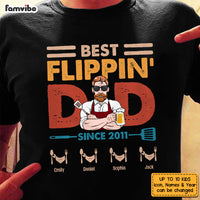 Personalized Dad Grandpa BBQ Best Flippin' Dad T Shirt MY122 32O53 thumb 1