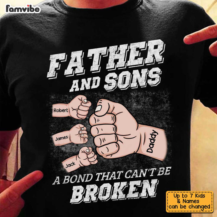 Personalized Dad Bond Cant Be Broken T Shirt MY111 85O34 1