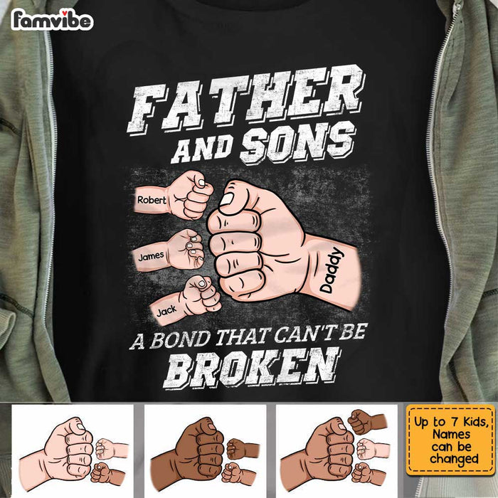 Personalized Dad Bond Cant Be Broken T Shirt MY111 85O34 1