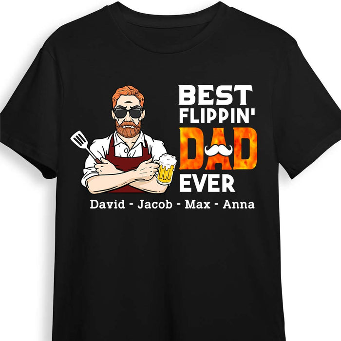Personalized BBQ Flipping Dad T Shirt MY121 85O28 1