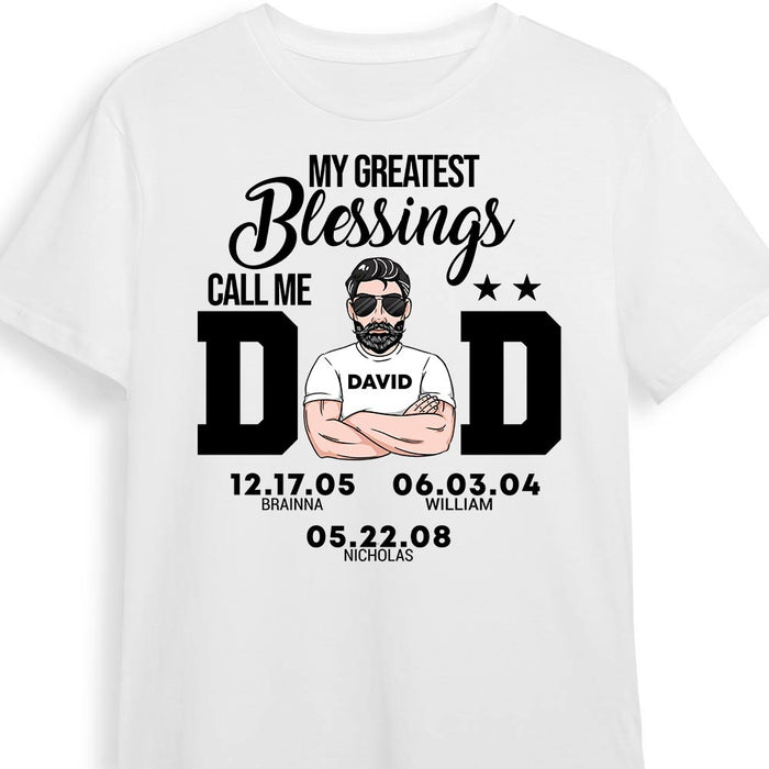 Personalized Dad Greatest Blessings T Shirt MY162 32O28 1