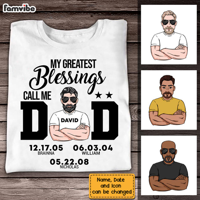 Personalized Dad Greatest Blessings T Shirt MY162 32O28 1