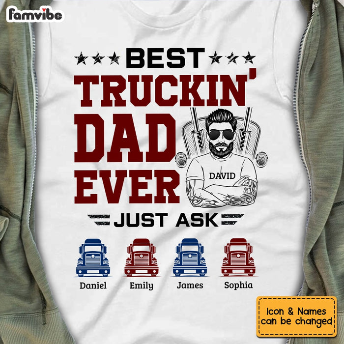 Personalized Dad Trucker T Shirt MY163 32O53 1
